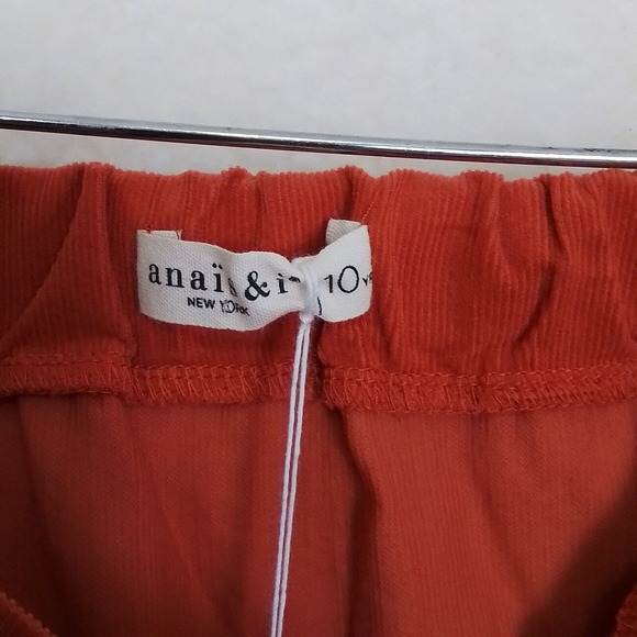 Anais & I Girls Gemma Skirt Sz 10 Orange Cotton Corduroy Mini Skirt Fringe Seams - Picture 8 of 11